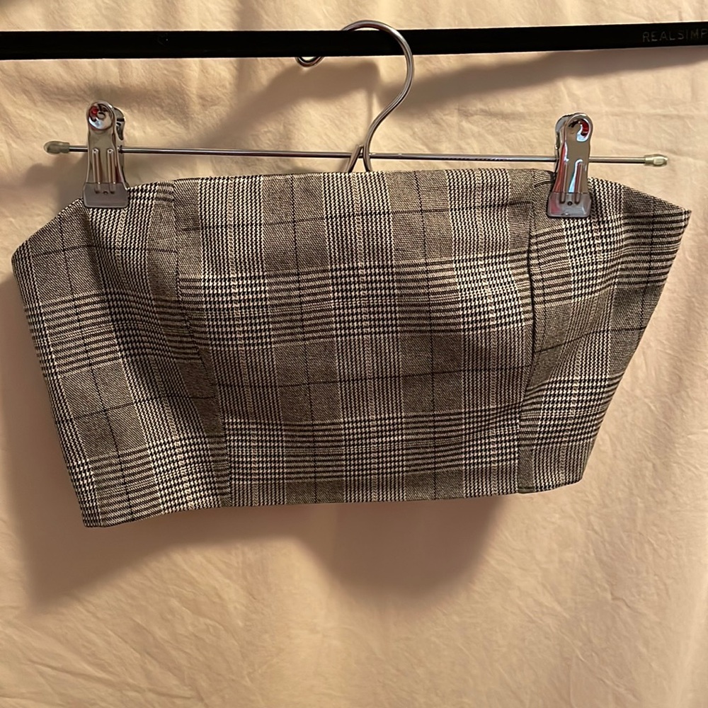 Plaid Tube Top